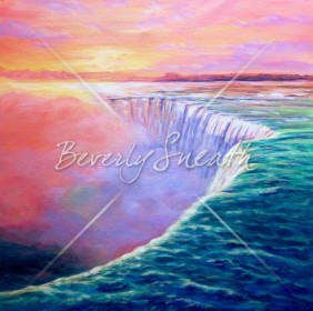 Niagara From The Top (18 X 18 acrylic on gallery wrap canvas)