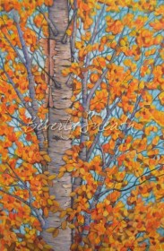 Birch Patterns Acrylic 24 X 36 $1500