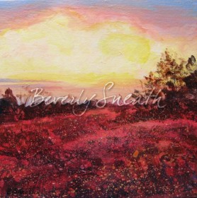 Red Dawn acrylic 8 X 8 SOLD