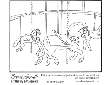Carousel Pony Colouring Page 2020
