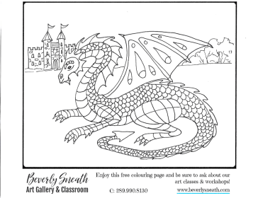 Dragon colouring page 2020