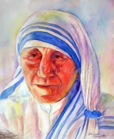 Mother Theresa wc 10.5X12.5 outer 16X18