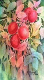 Rosehips - watercolour image 8 X 14 in. $350
