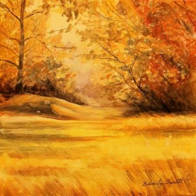 A Walk in the Park 12 X 12 Acrylic