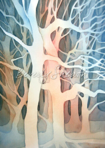 Trees negative painting