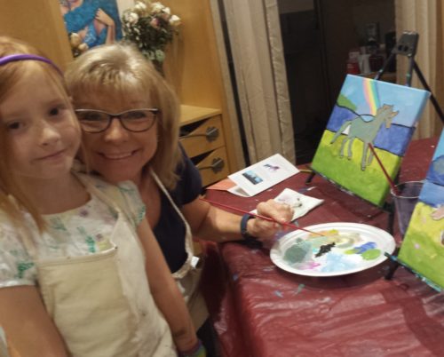 Family Paint Party - adult and child