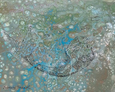 Mermaid and School of Fish