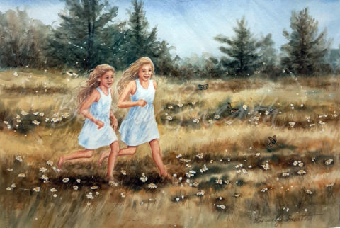 Barefoot in Daisies SOLD