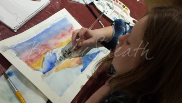 Teens painting class