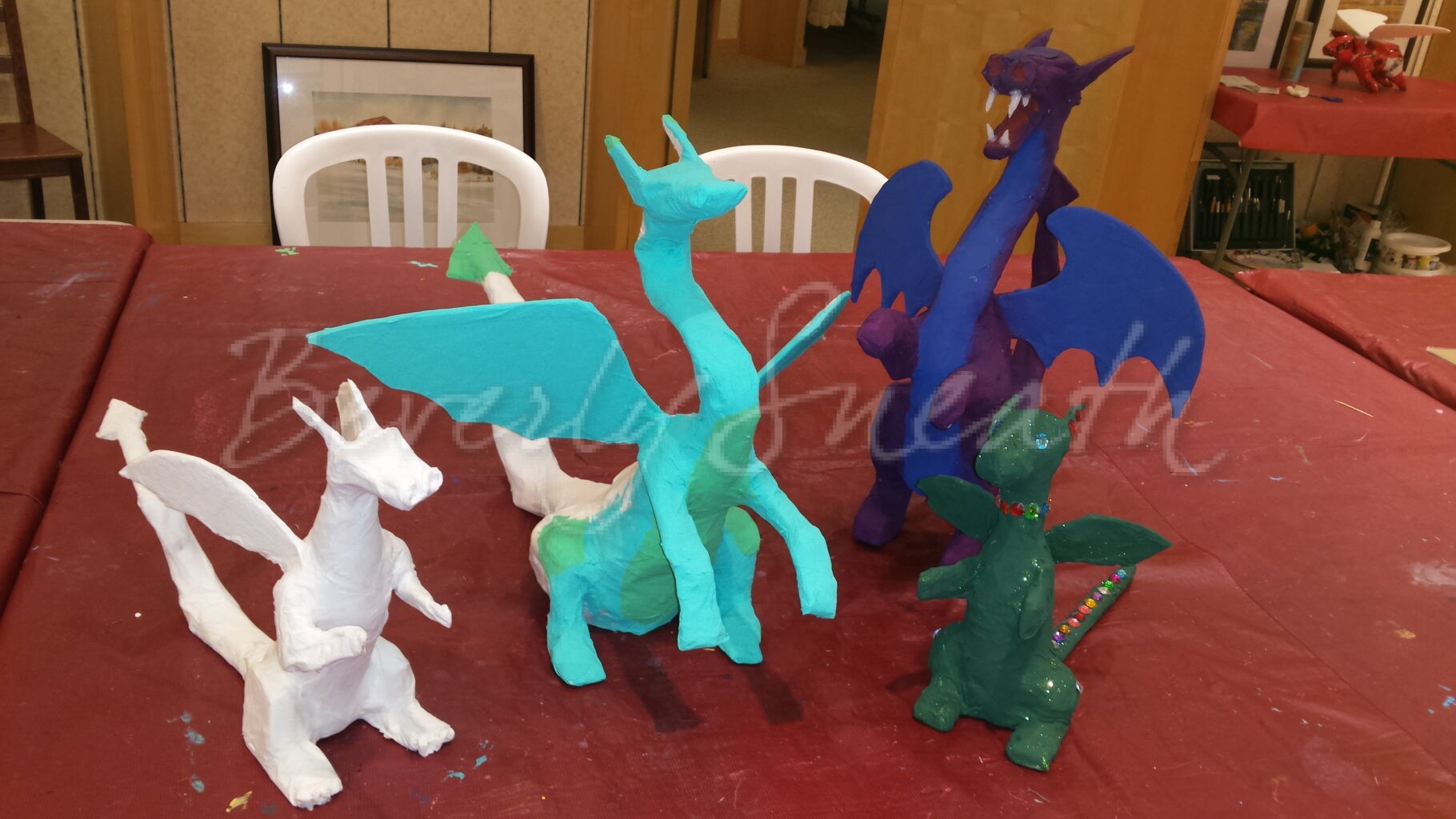 Paper Maché Dragons