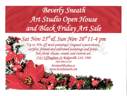 Open House Art Sale Black Friday Weekend in the Home Studio