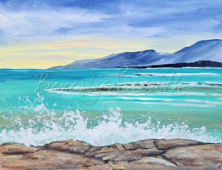 Waves Water Splash Lake June Paint night