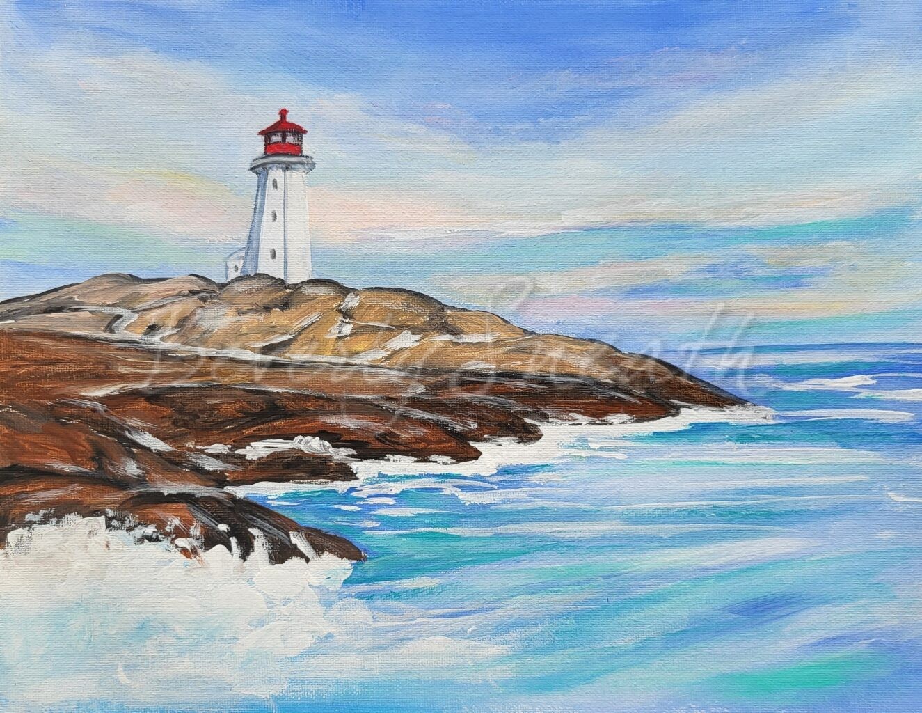 Peggy's Cove Paint Night lighthouse